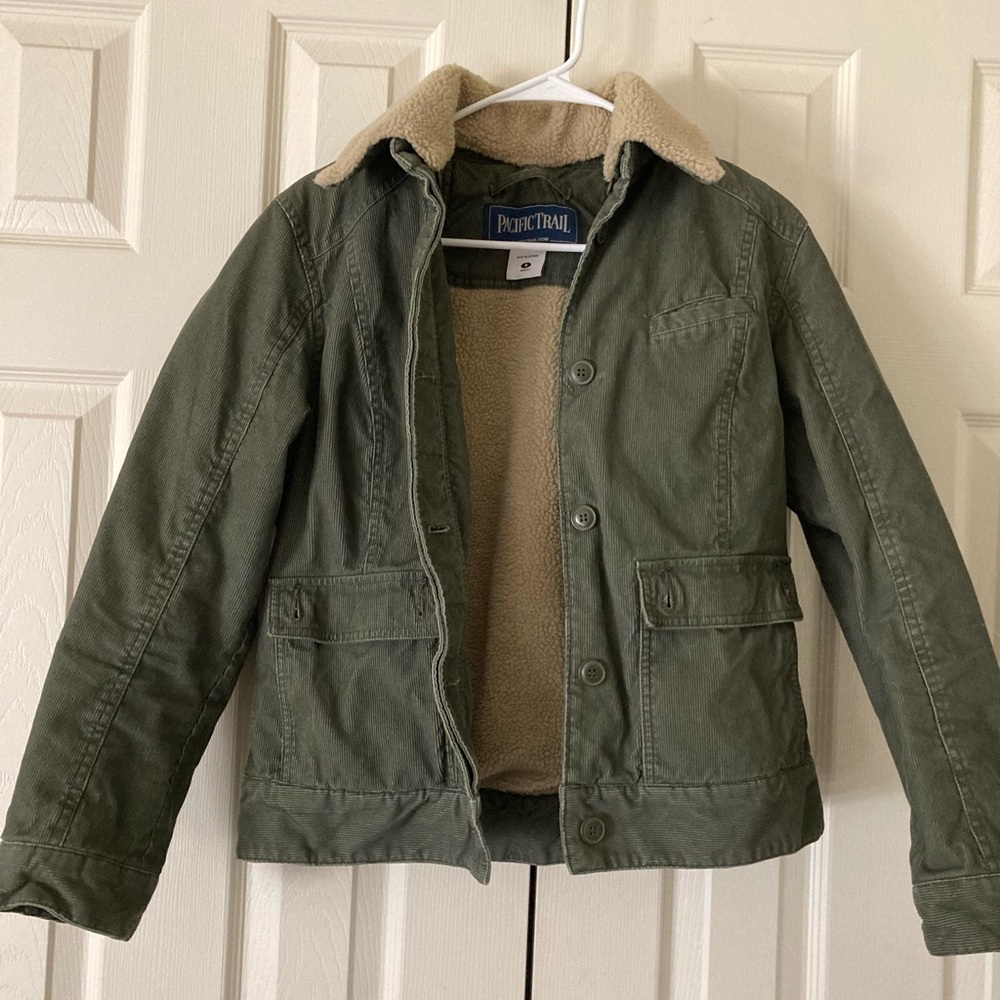 Pacific Trail vintage jacket - Corduroy jacket Sherpa collar - size small